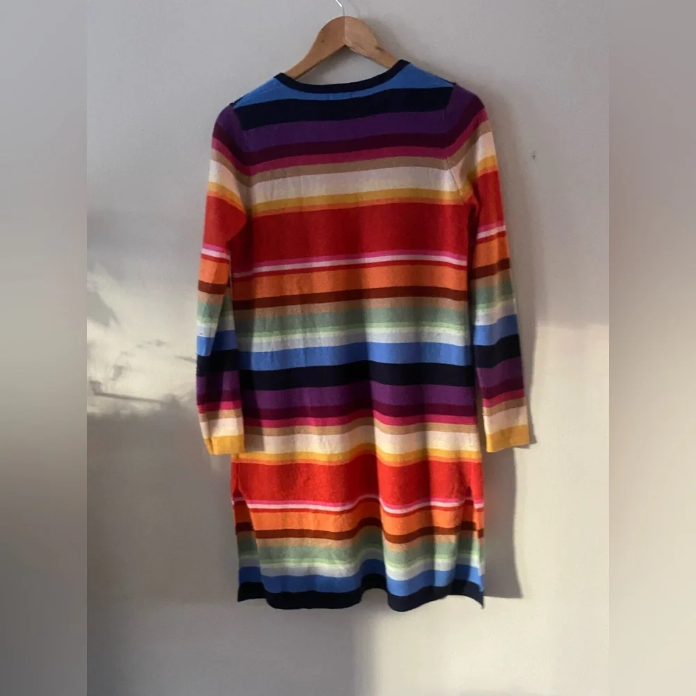 MINNIE ROSE Cashmere Multi Stripe Cardigan size XS pristine condition like new - Picture 8 of 11